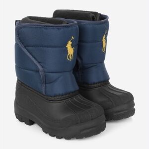 Polo Ralph Lauren Childs Hamilten EZ Blue/Yellow Nylon Snow Boots 7 M Boys Shoes